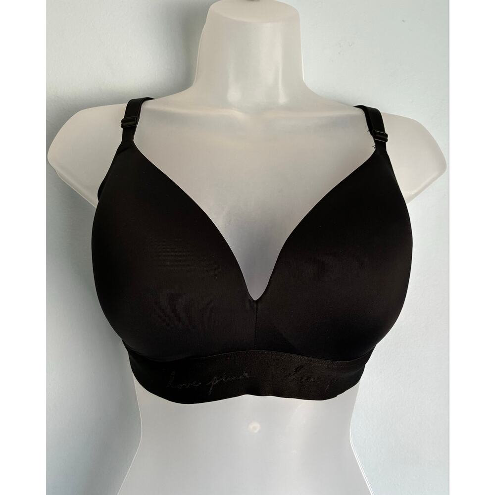 Victoria's Secret PINK Wear Everywhere Wireless Push Up Bra Black 40C